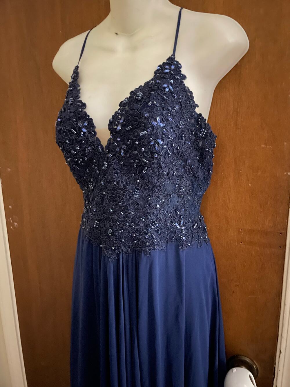 Faviana blue fairy corset dress formal